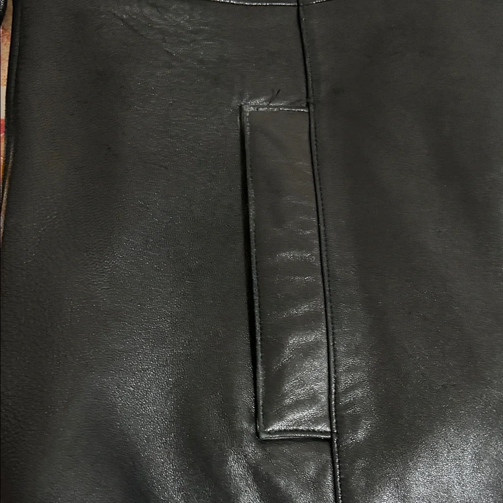 Black Leather Jacket Blazer by Luis Alvear Sz M - Picture 10 of 15